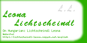 leona lichtscheindl business card